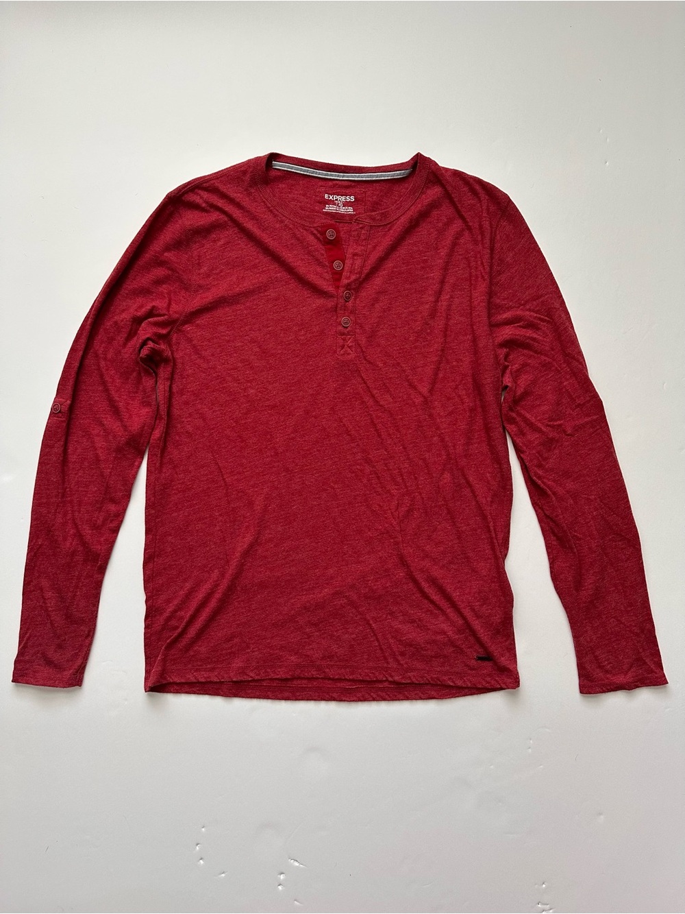 Express Men’s Burgundy Long Sleeve Top